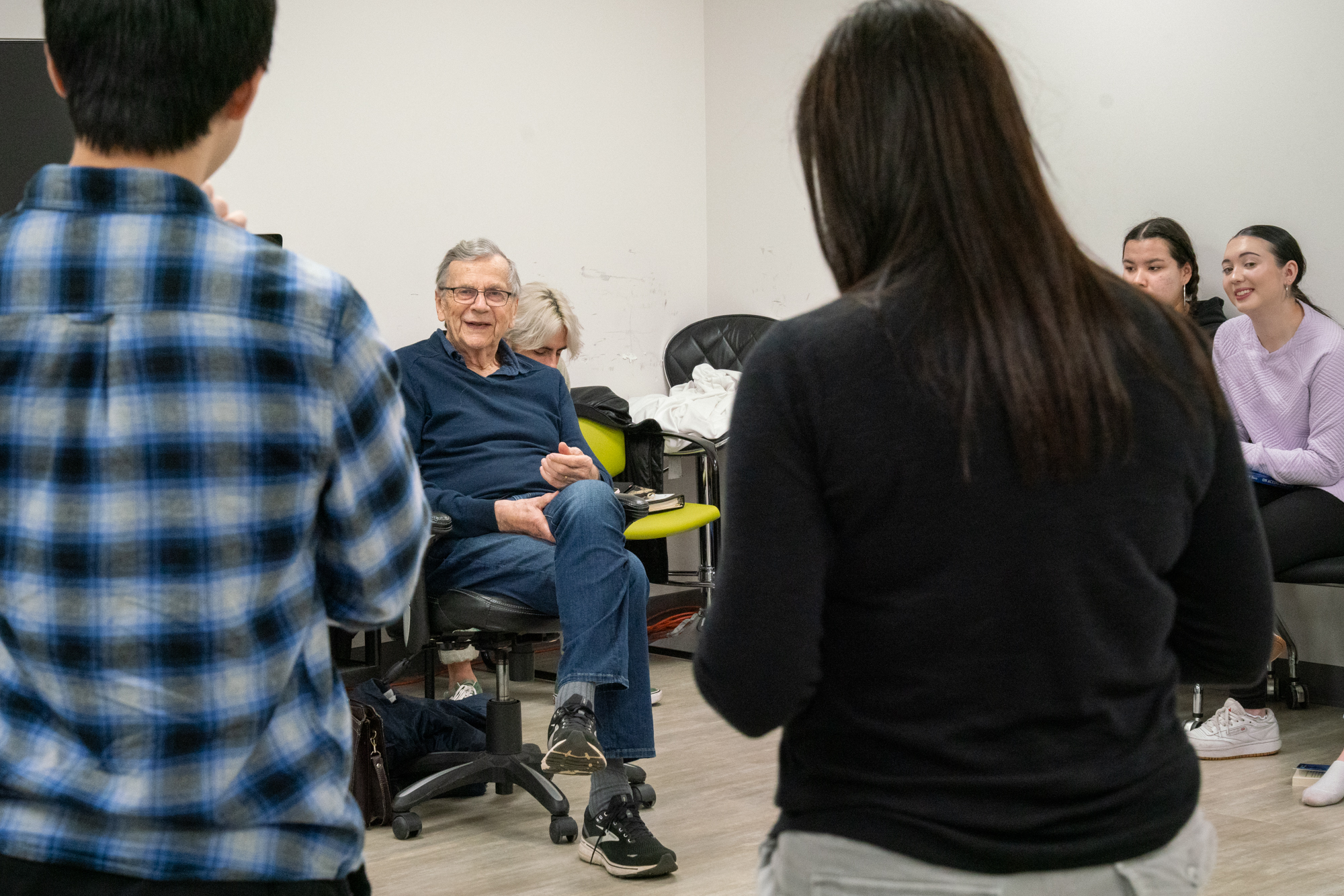 William B. Davis teaching Acting students