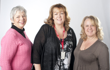 Donalda Weaver, Maureen Webb and Carmen Amos